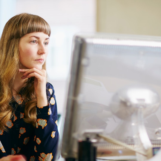 Woman in office at desk