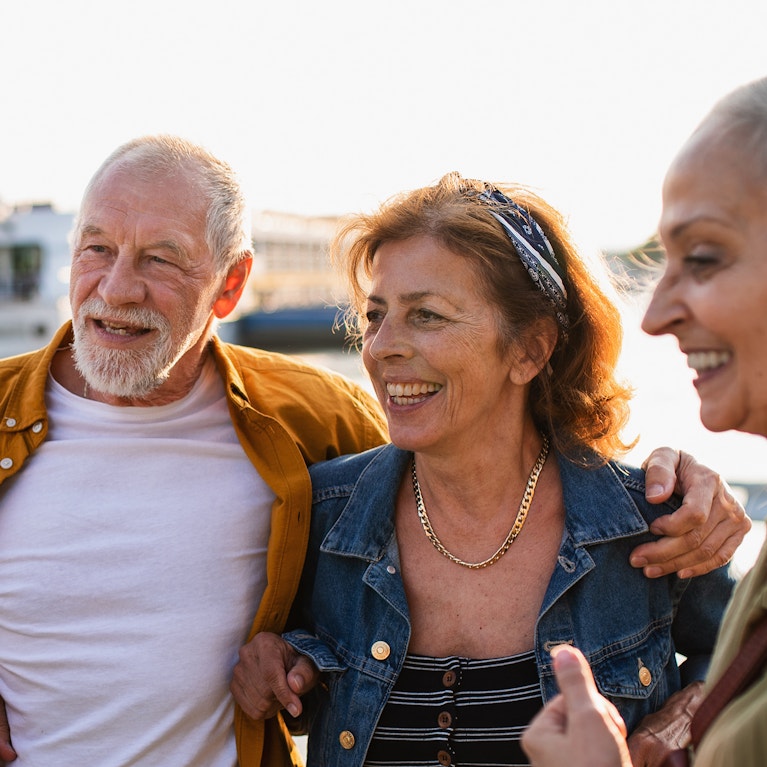 Group of happy senior friends