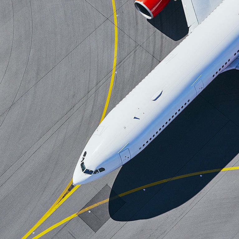 Aerial view of airport