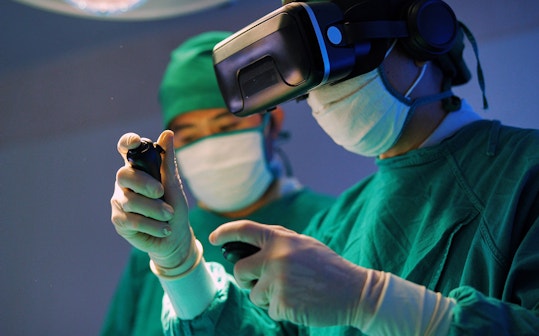 Medical technology being used by doctor