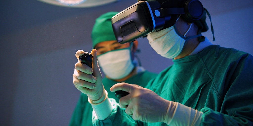 Medical technology being used by doctor