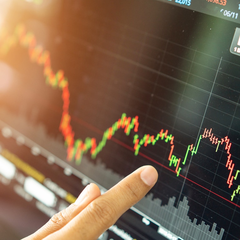 Graph of stock market index